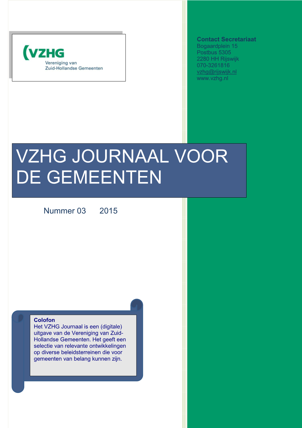 Vzhg Journaal Voor De Gemeenten