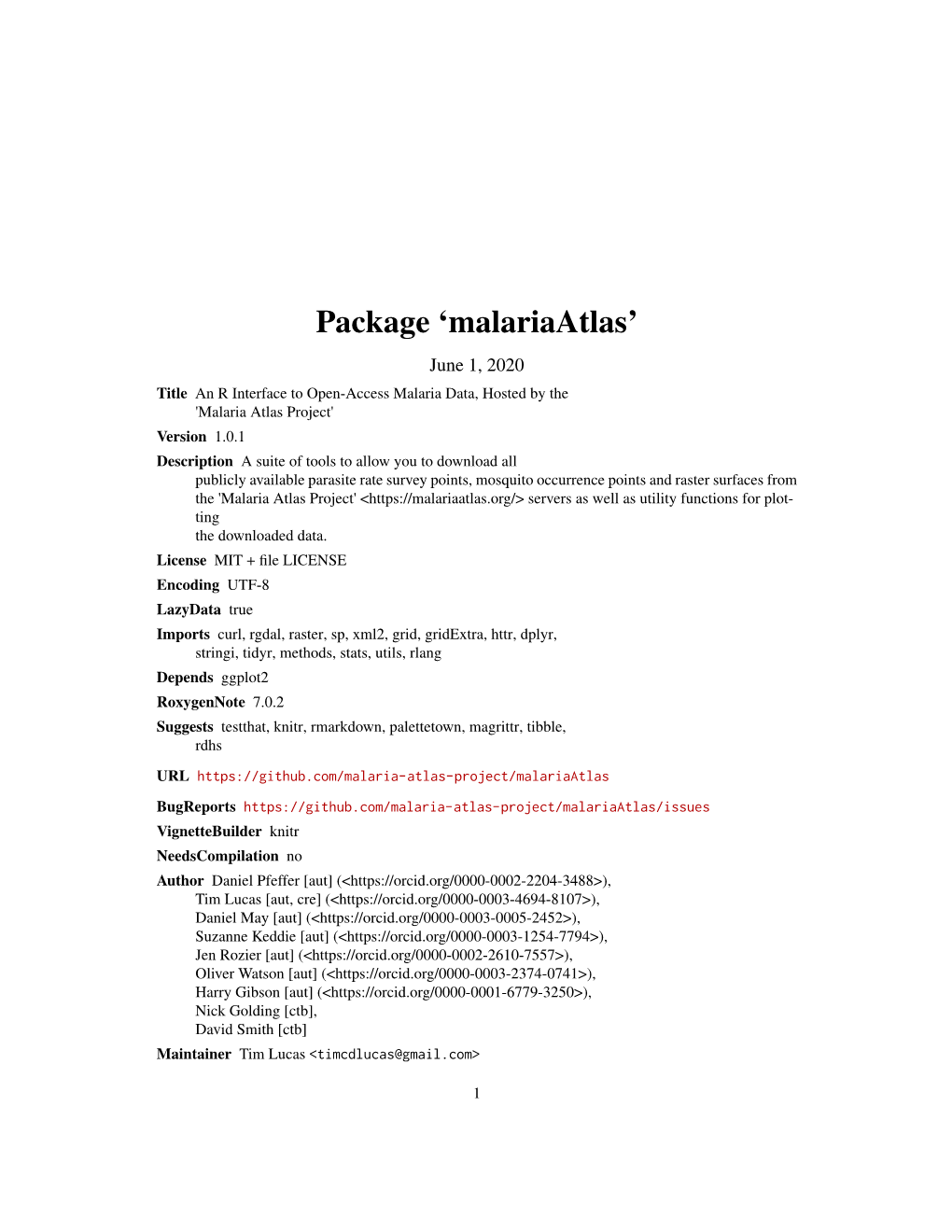 Package 'Malariaatlas'