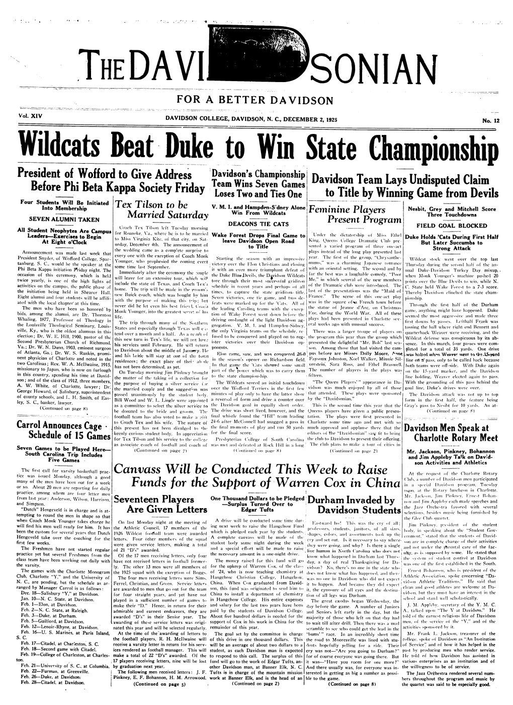 Wildcats Beat Duke to Win State