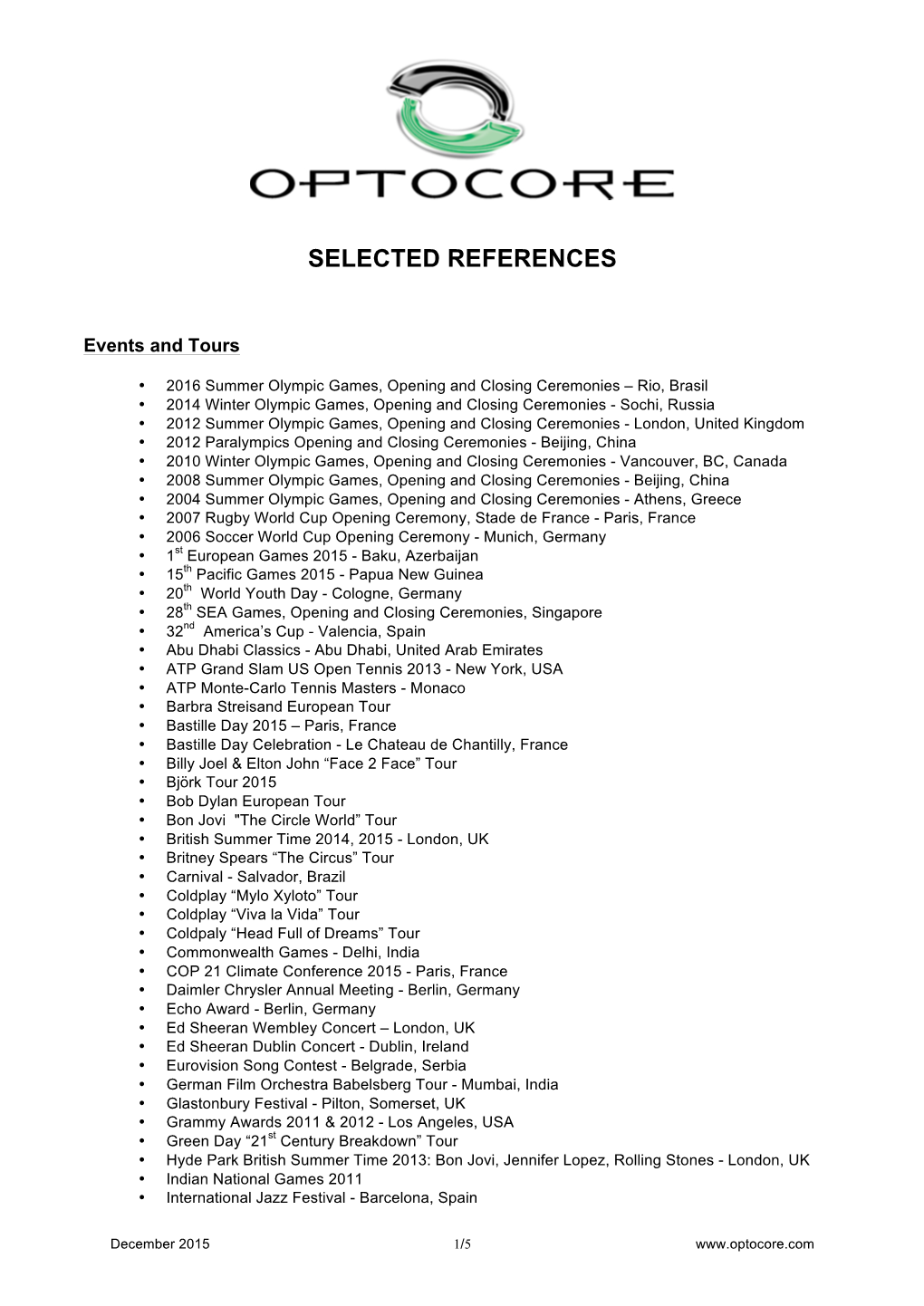 Selected References