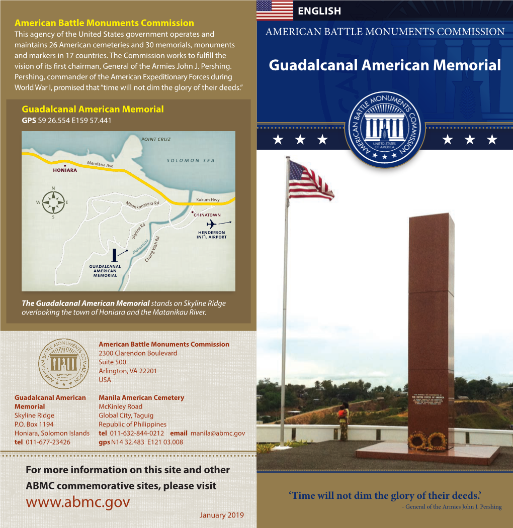 Gudalcanal American Memorial