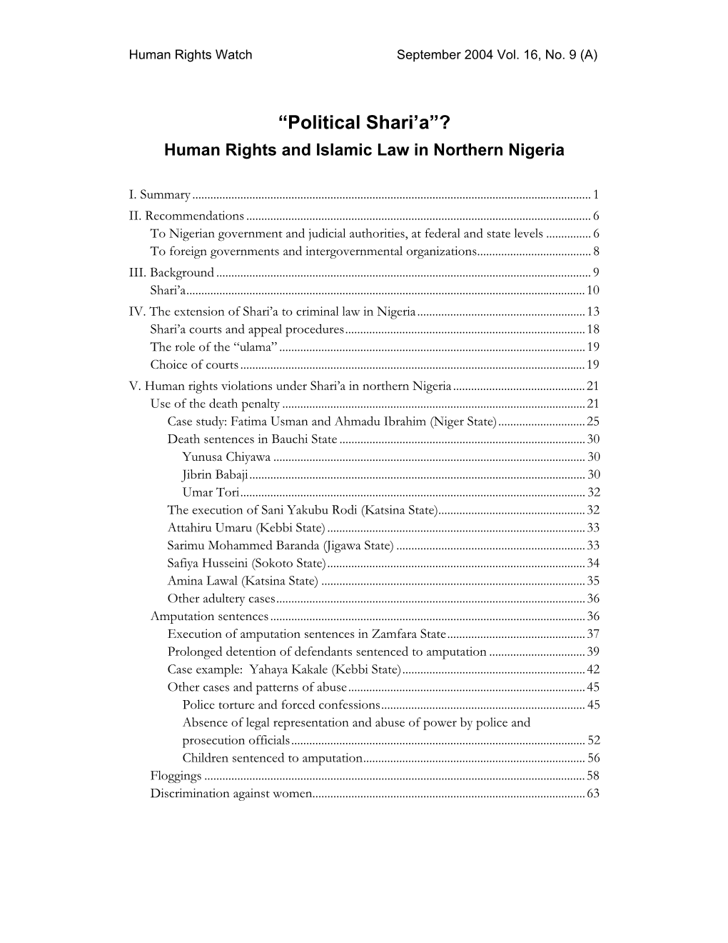 “Political Shari'a”? Human Rights and Islamic Law in Northern Nigeria