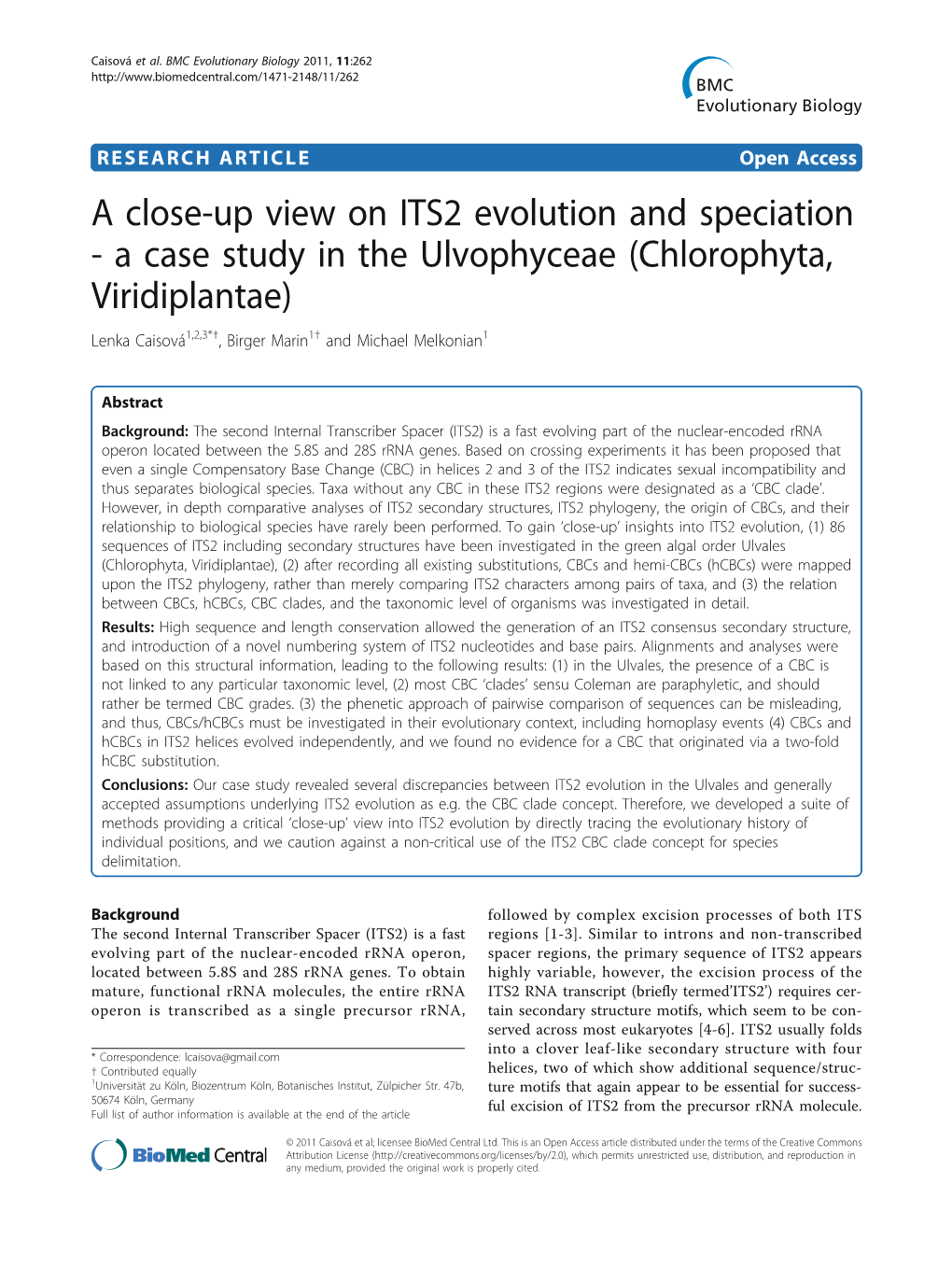 A Close-Up View on ITS2 Evolution and Speciation