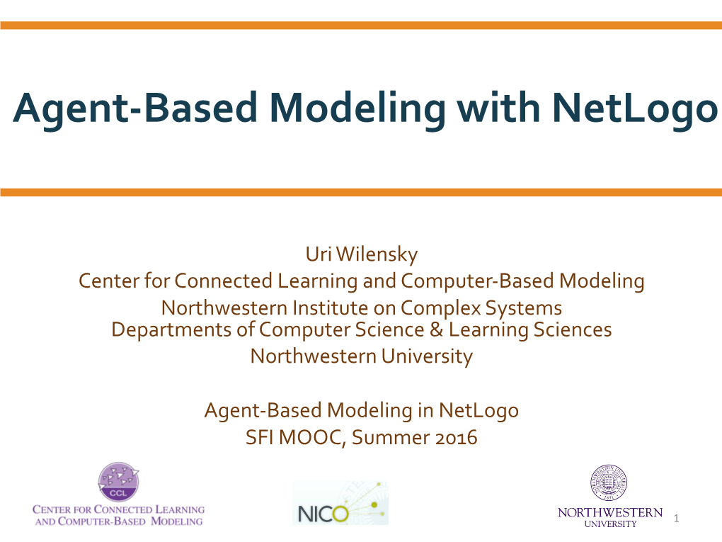 Agent-Based Modeling with Netlogo