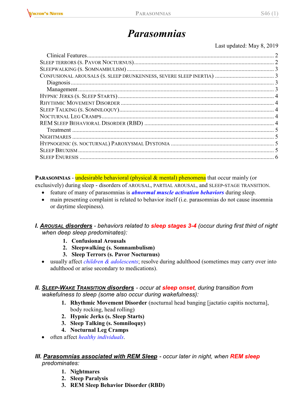 S46. Parasomnias.Pdf