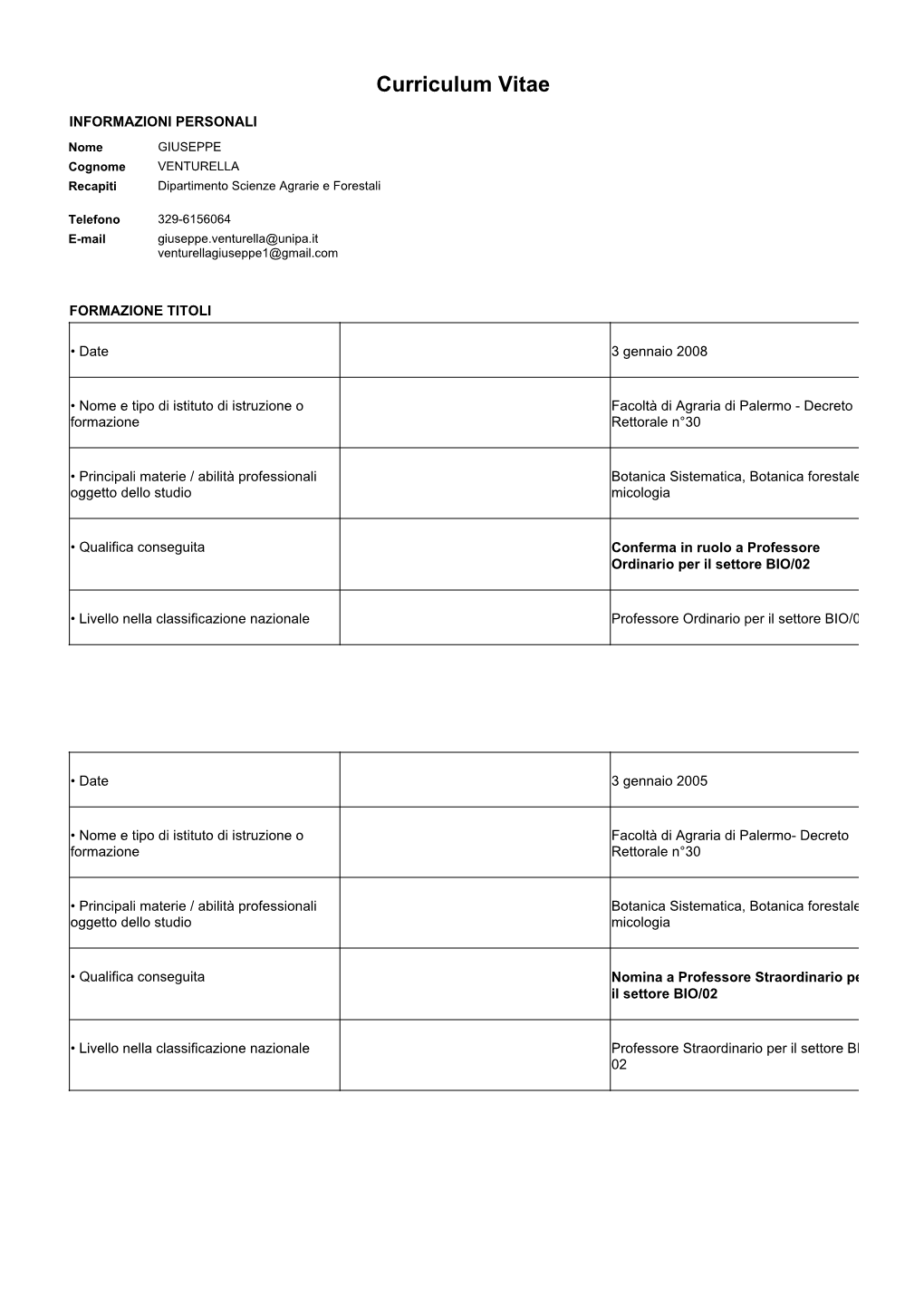 Curriculum Vitae