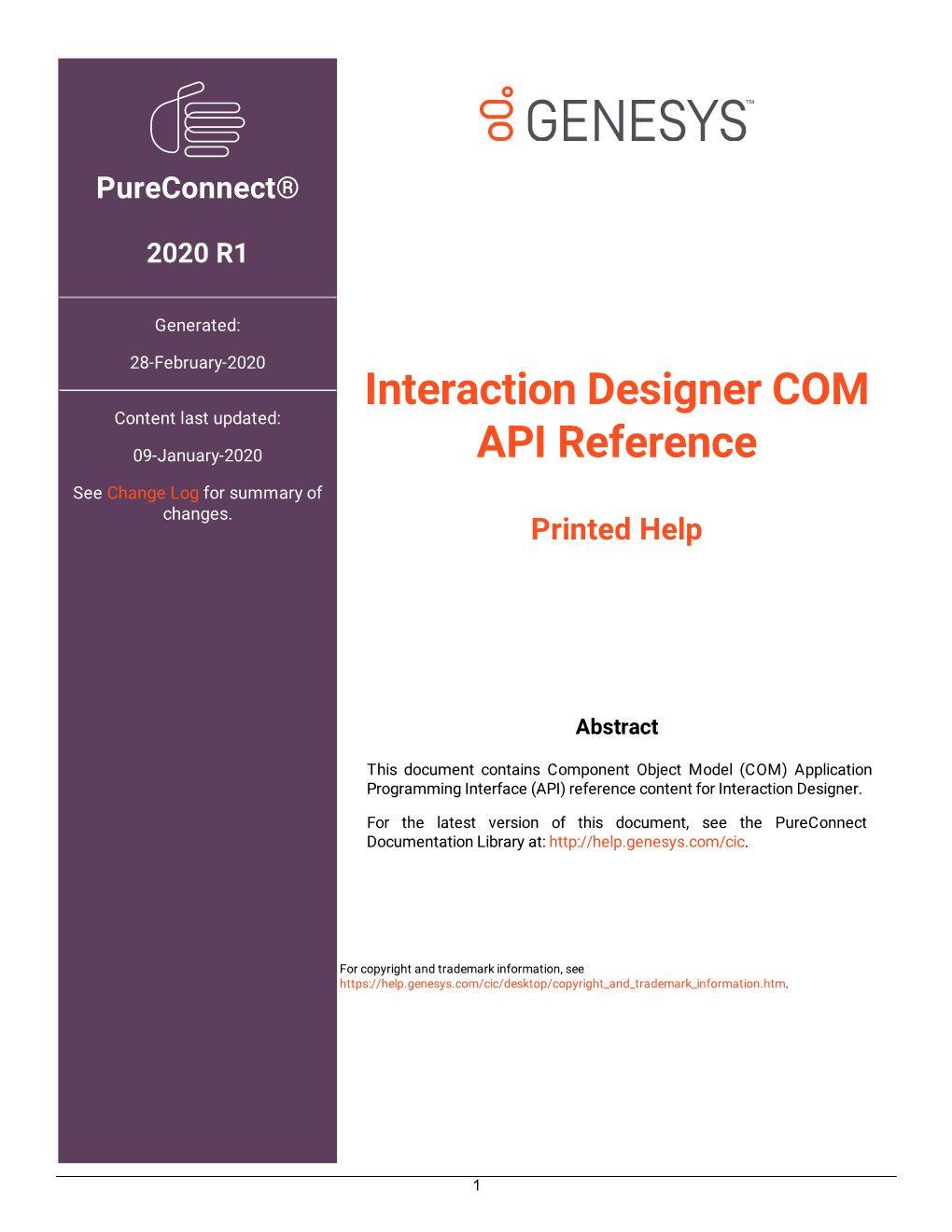 Interaction Designer COM API Reference Printed Help