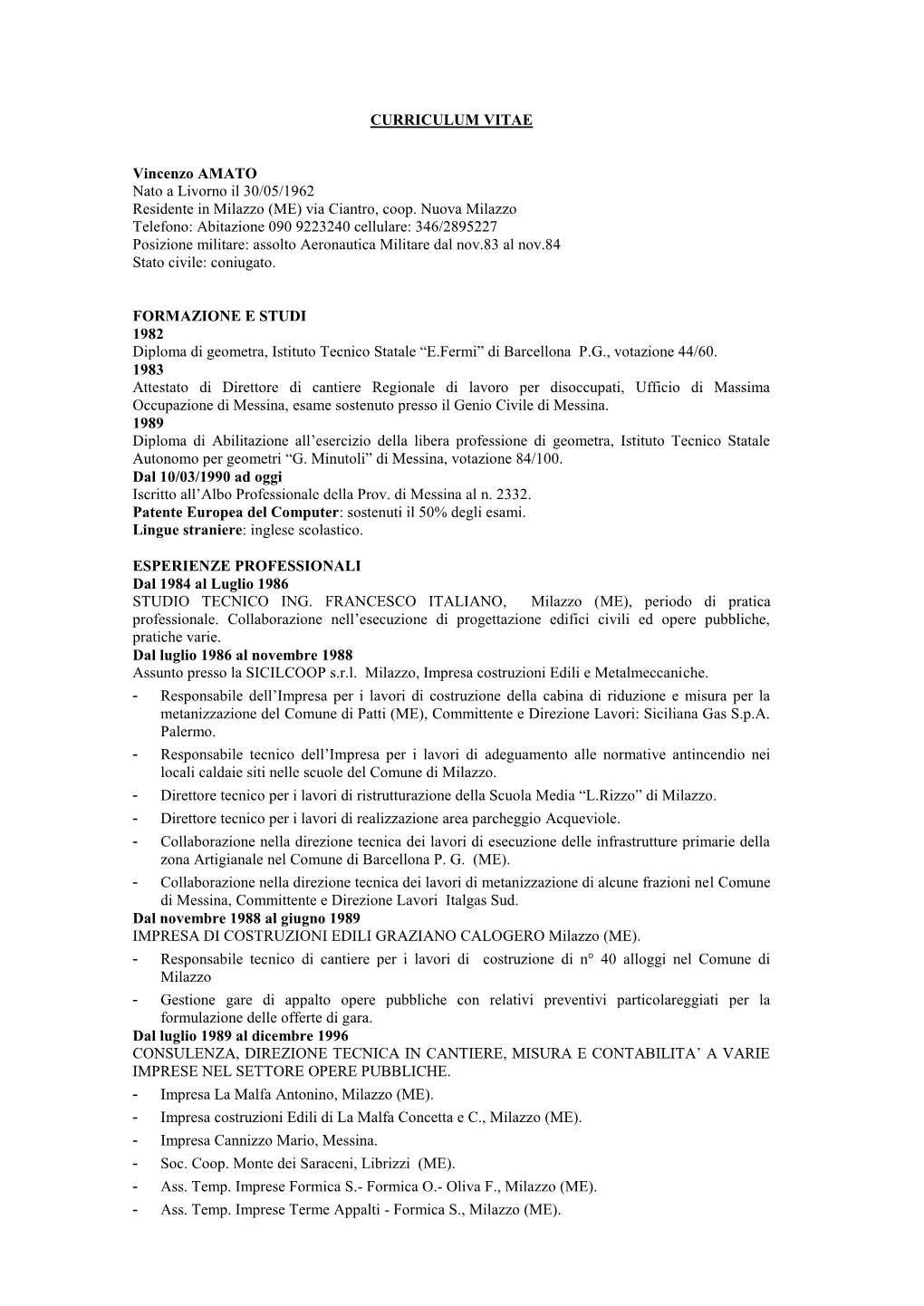 Curriculum Vitae