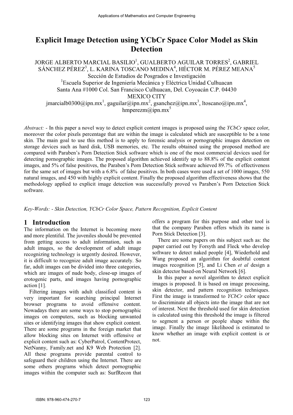 Explicit Image Detection Using Ycbcr Space Color Model As Skin Detection