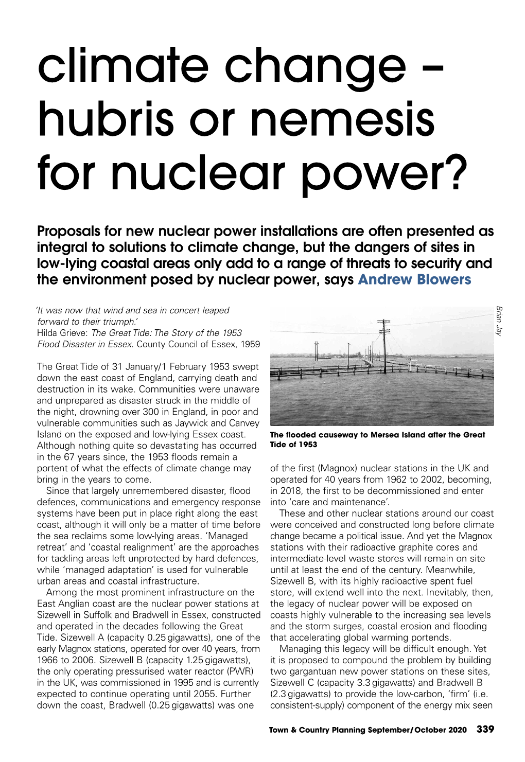 Climate Change – Hubris Or Nemesis for Nuclear Power?