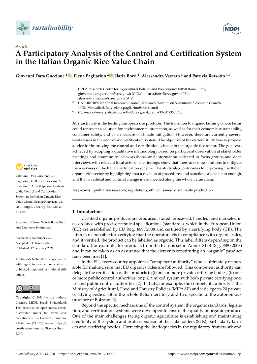 A Participatory Analysis of the Control and Certification System In