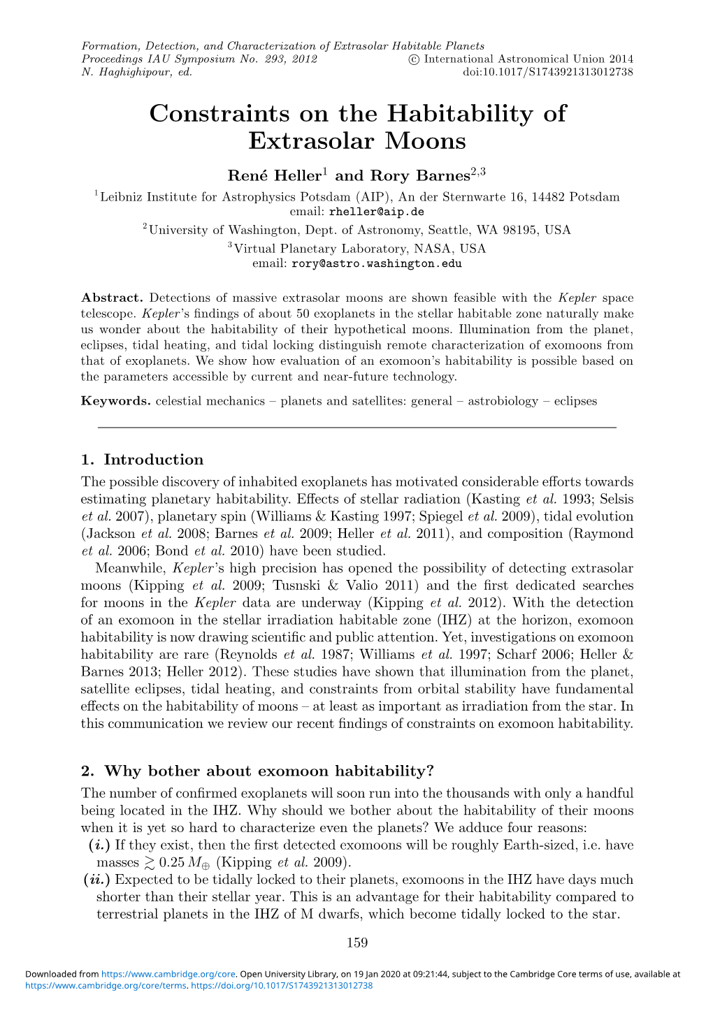 Constraints on the Habitability of Extrasolar Moons