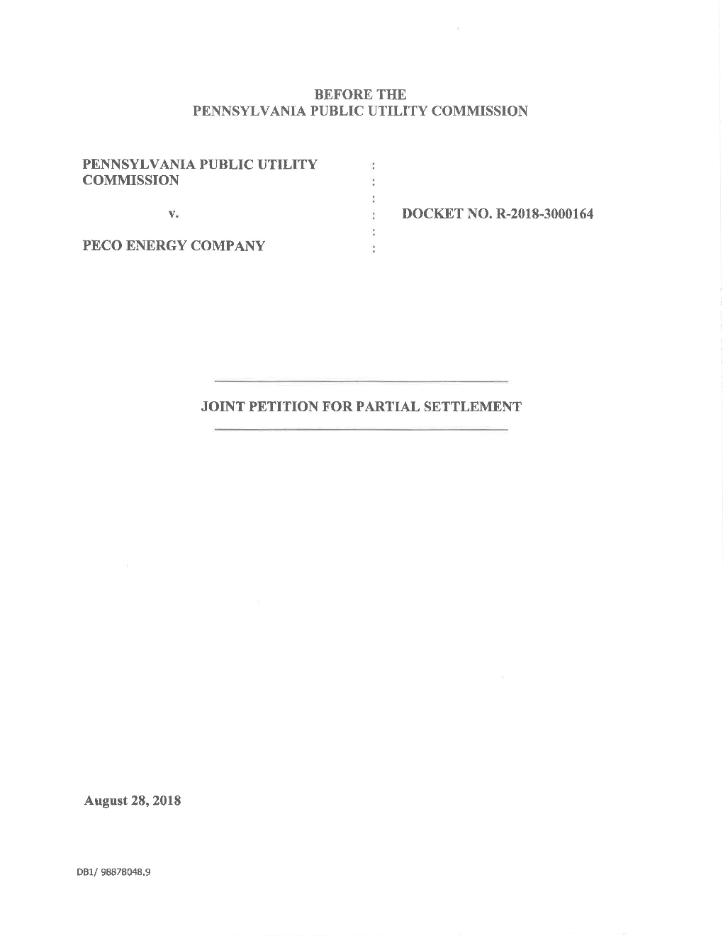 Joint Petition for Partial Settlement (PDF)