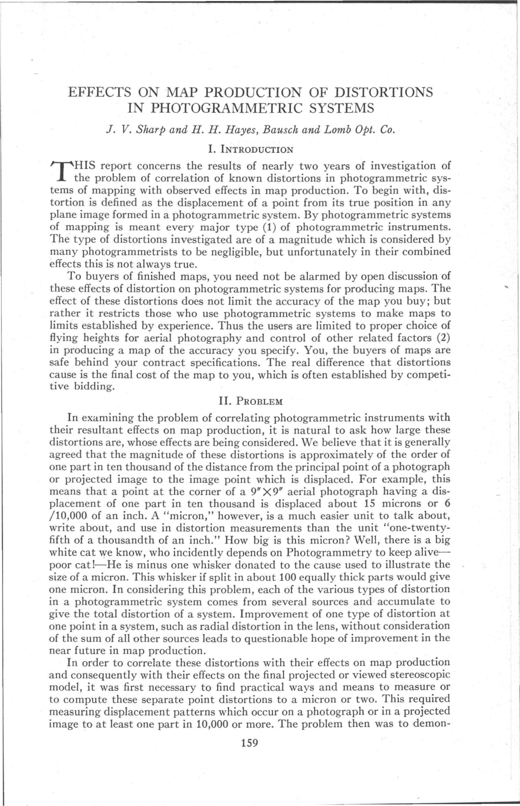 Effects on Map Production of Distortions in Photogrammetric Systems J