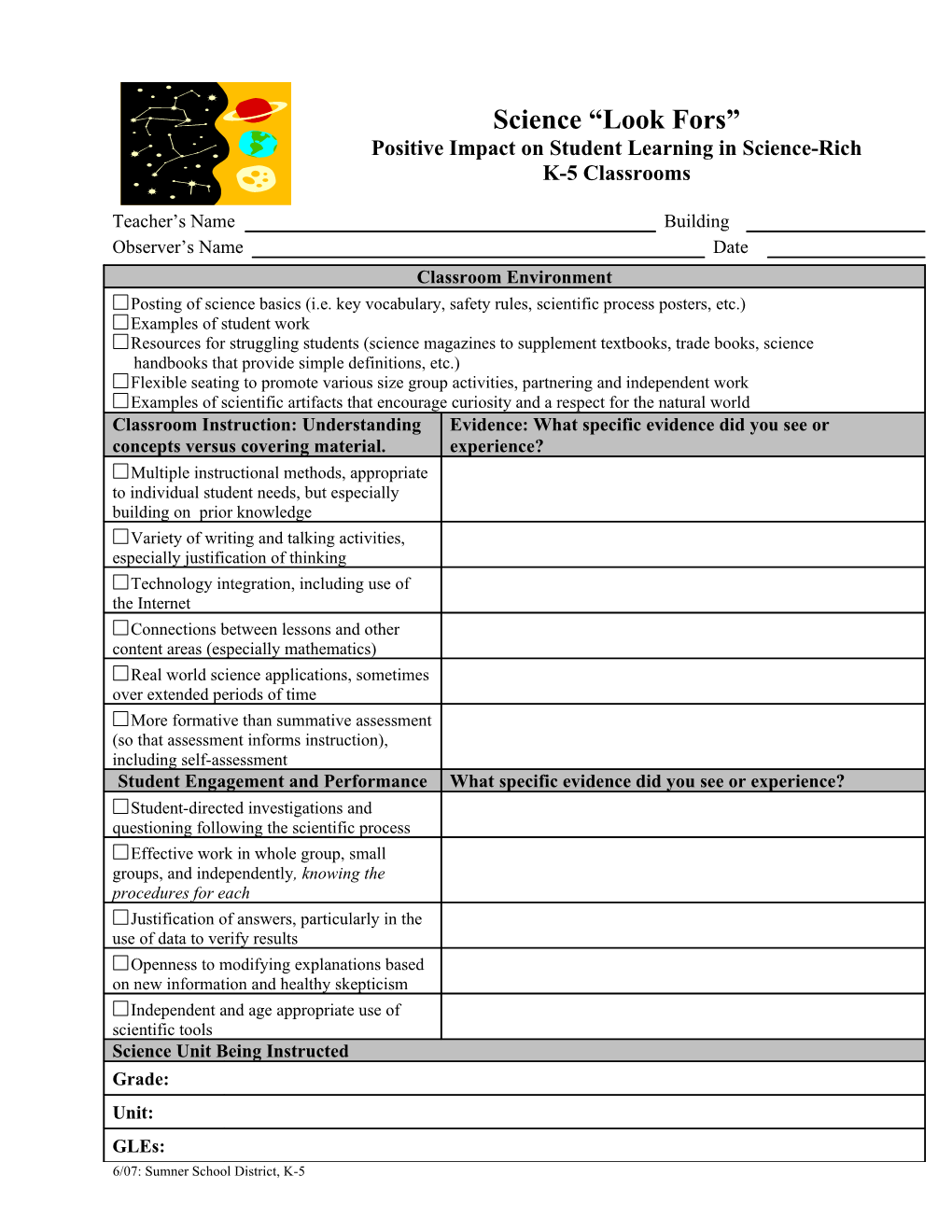 Positive Impact on Student Learning in Science-Rich