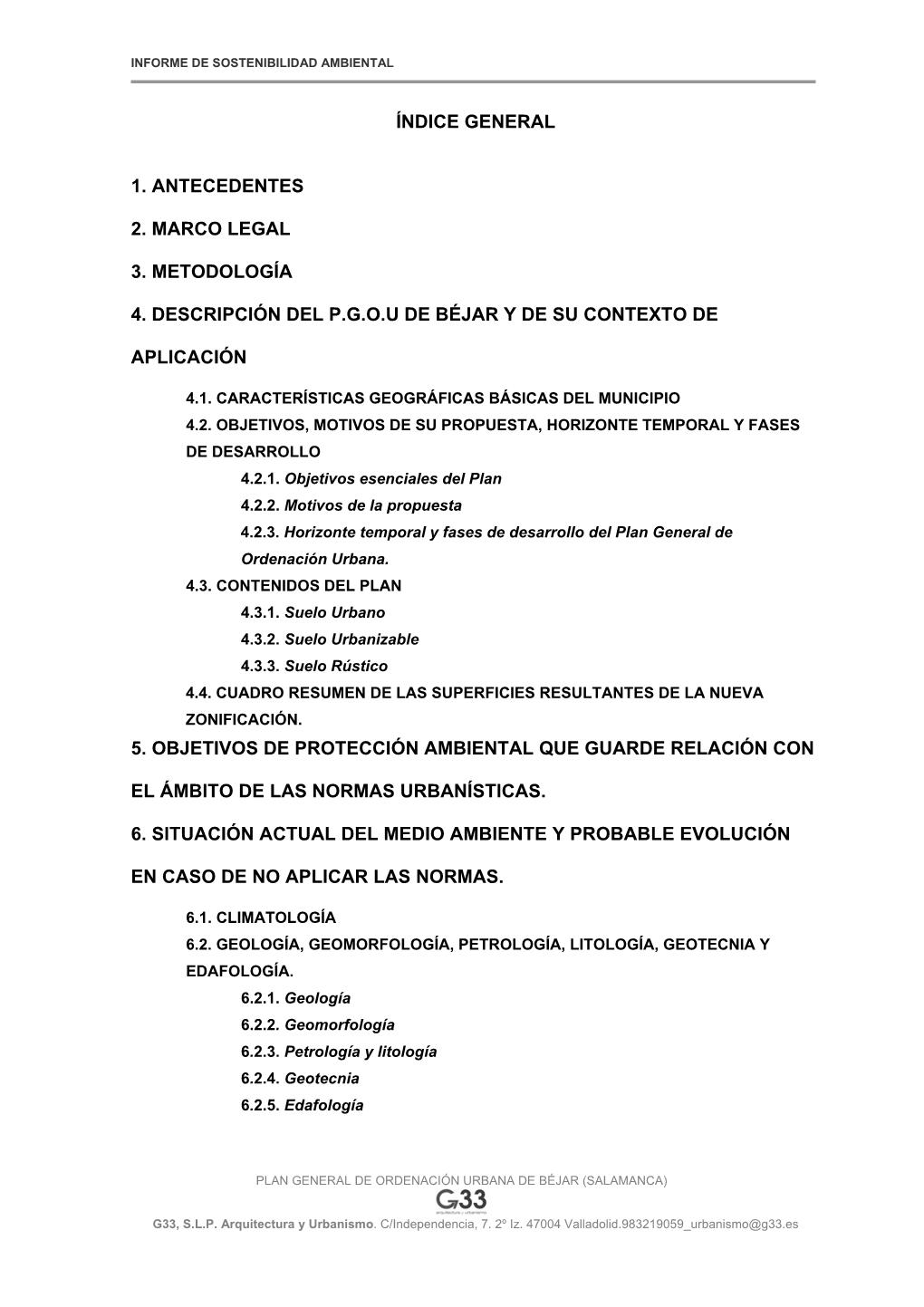 Informe De Sostenibilidad Ambiental