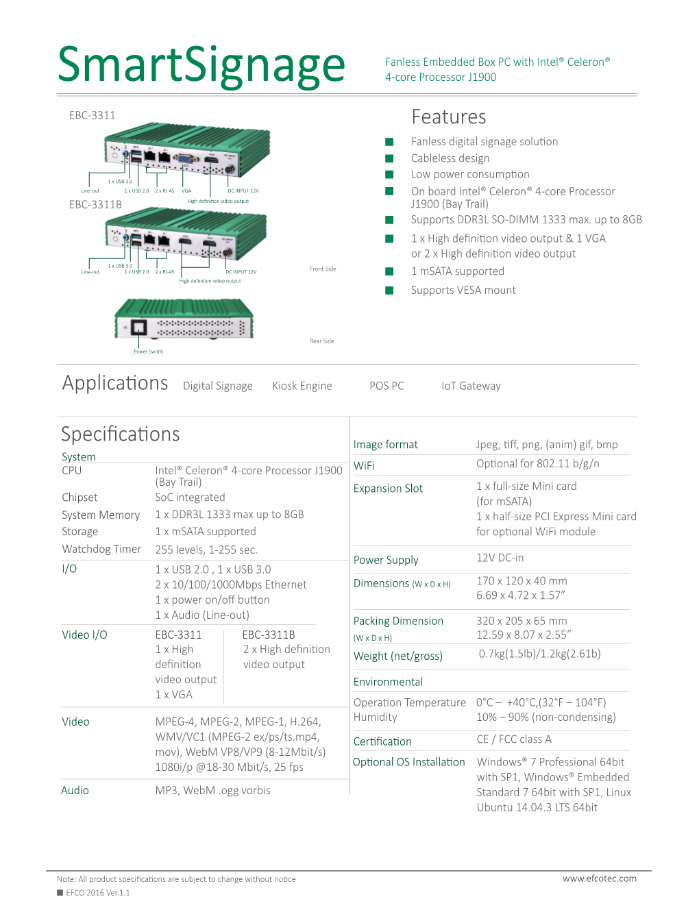 Datasheet-Smartsignage