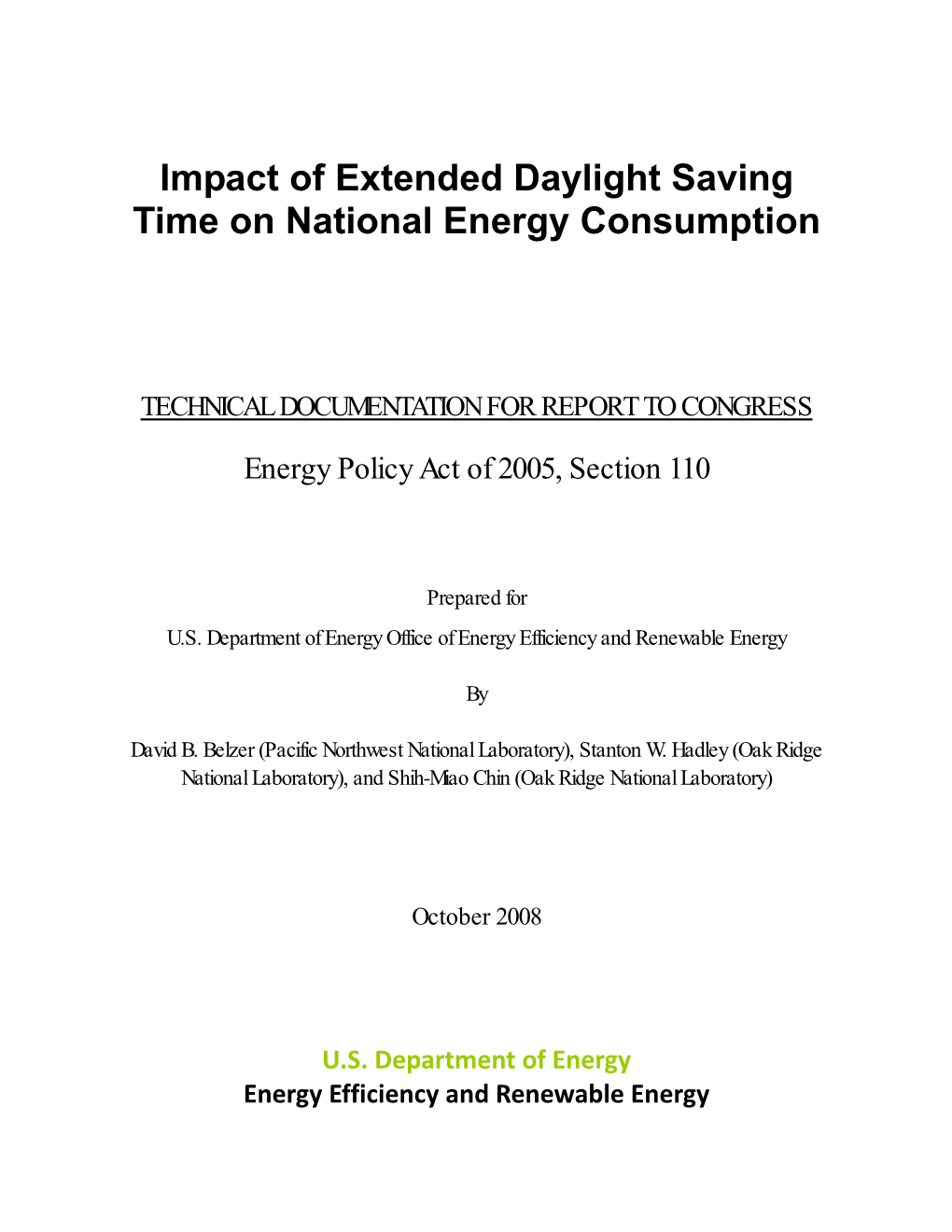 Impact of Extended Daylight Saving Time on National Energy Consumption