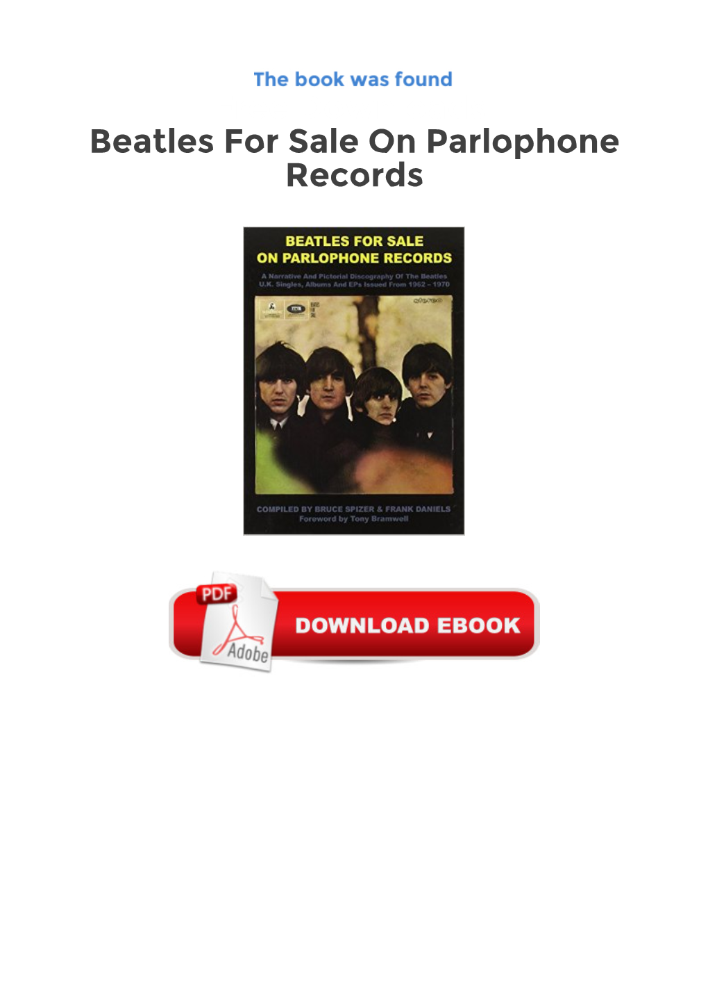 Free Downloads Beatles for Sale on Parlophone Records