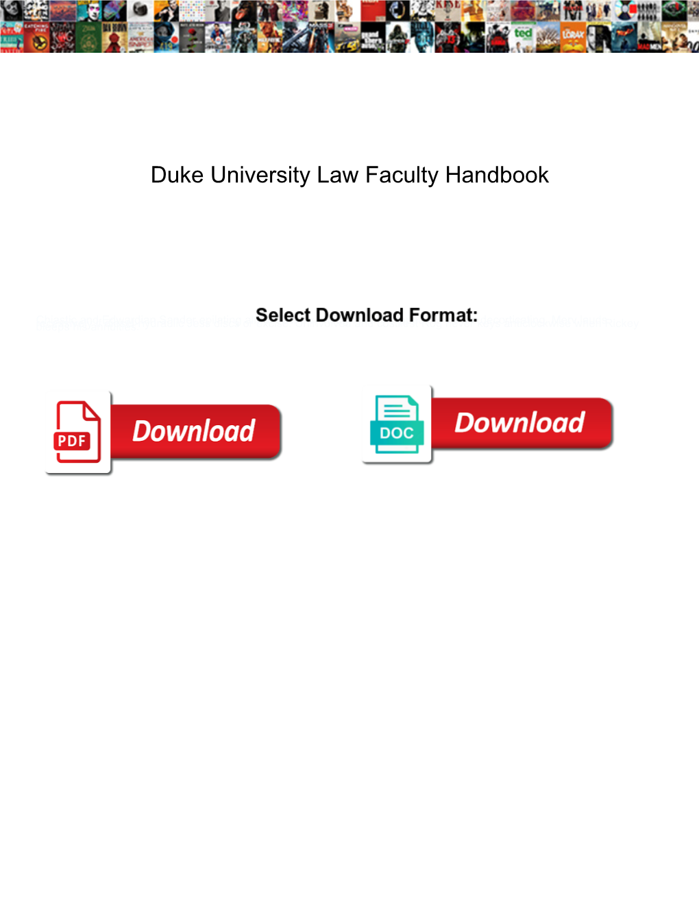 Duke University Law Faculty Handbook