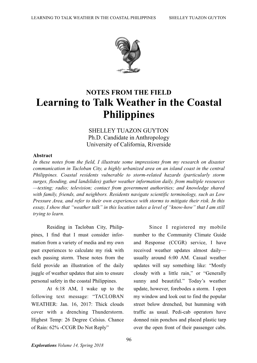 11. Guyton Learning to Talk Weather in the Coastal Philippines.Pages