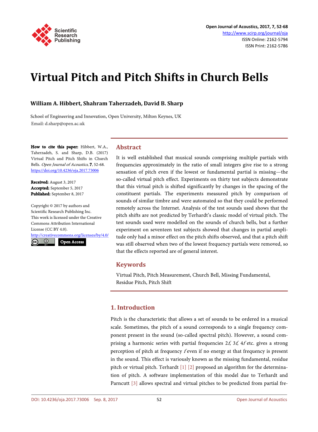 Virtual Pitch and Pitch Shifts in Church Bells