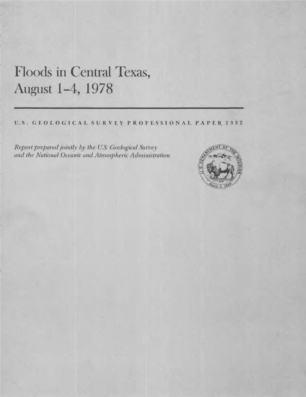 Floods in Central Texas, August 1-4, 1978