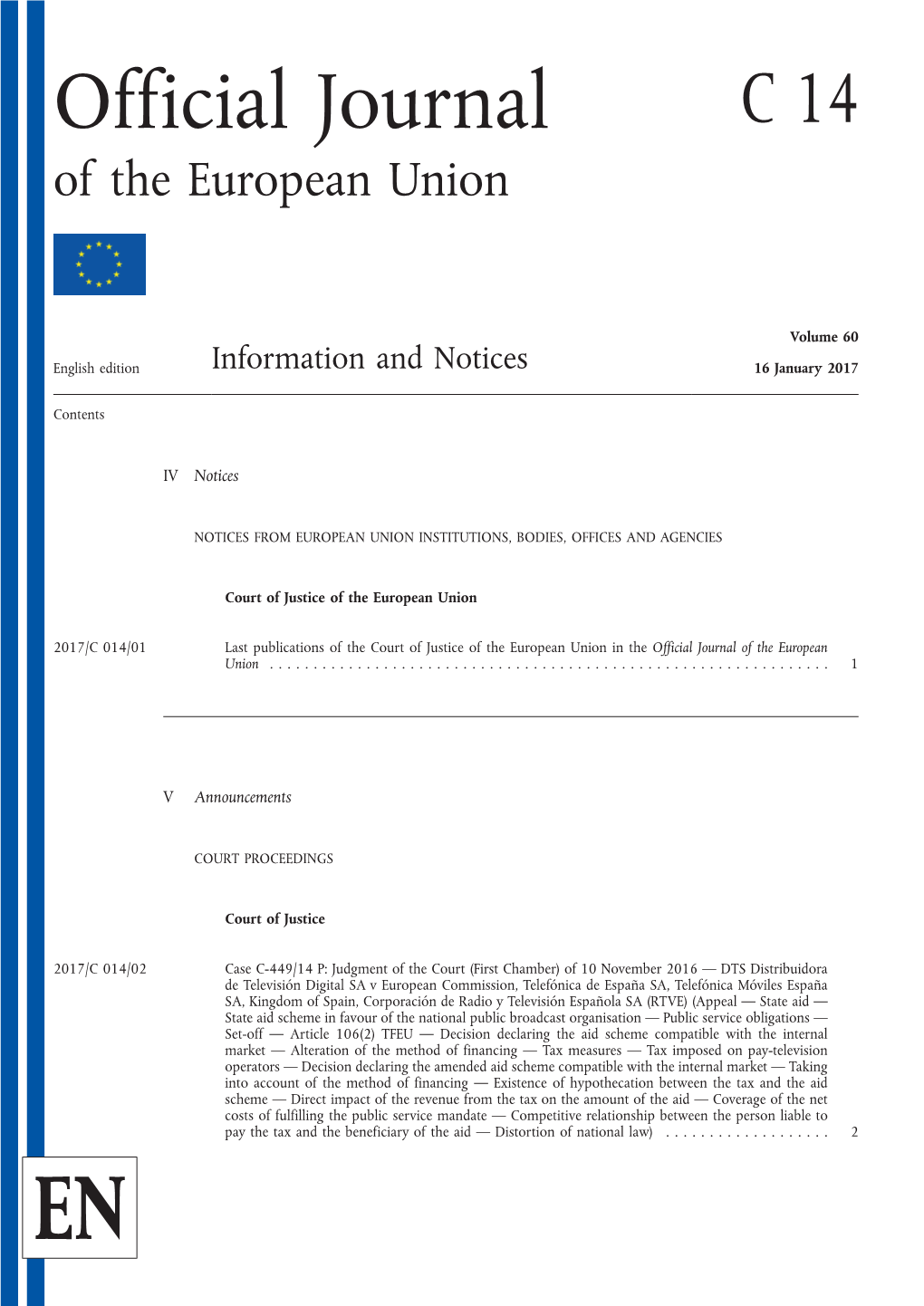 Official Journal of the European Union