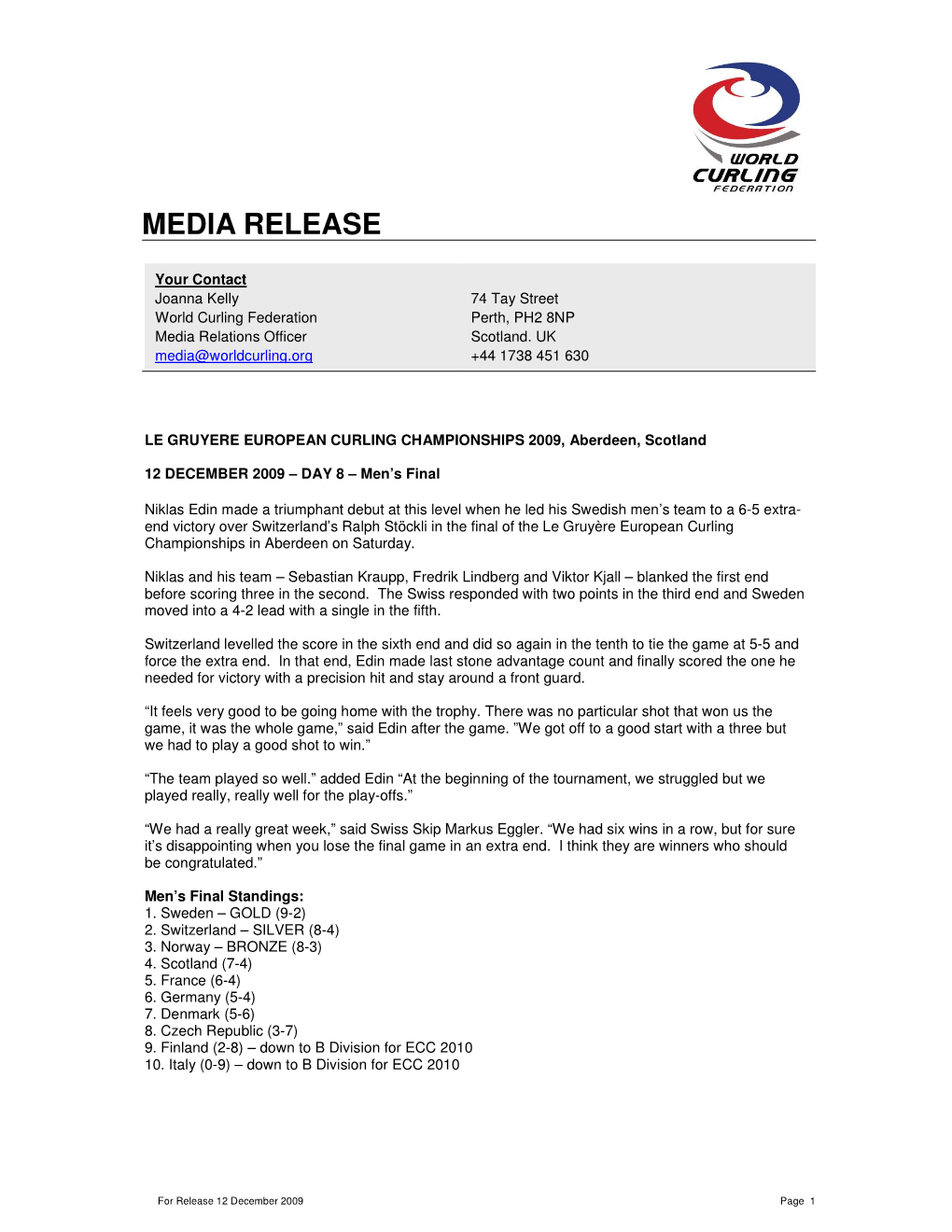 Media Release