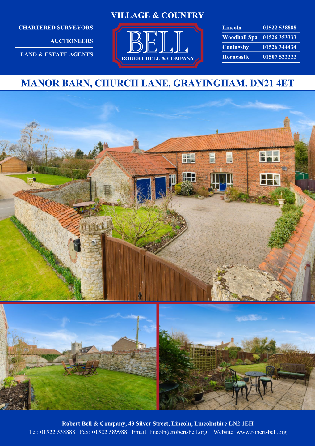 Manor Barn, Church Lane, Grayingham. Dn21 4Et