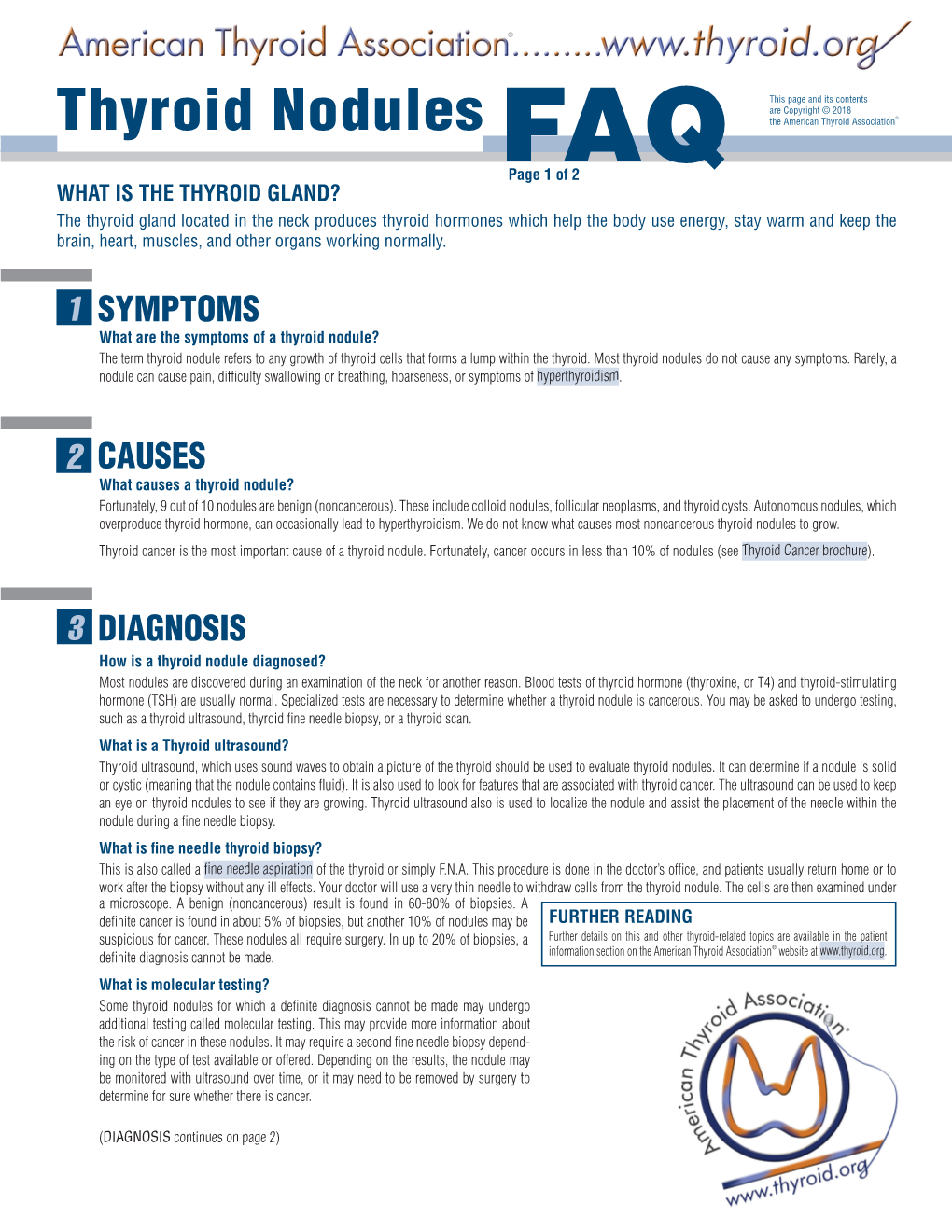 Thyroid Nodules the American Thyroid Association®