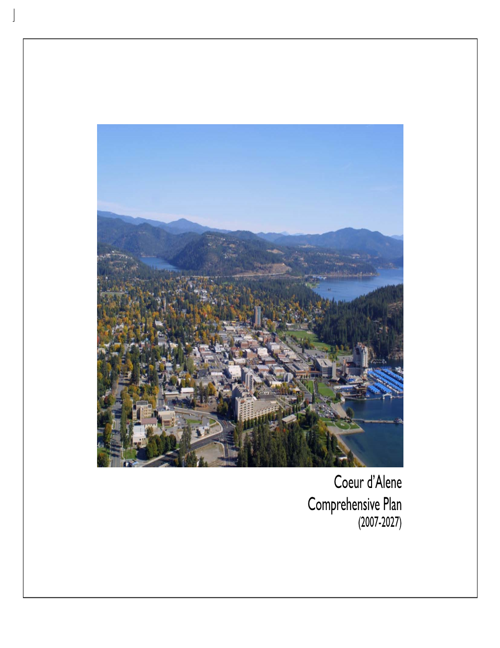 Coeur D'alene Comprehensive Plan (2007-2027)