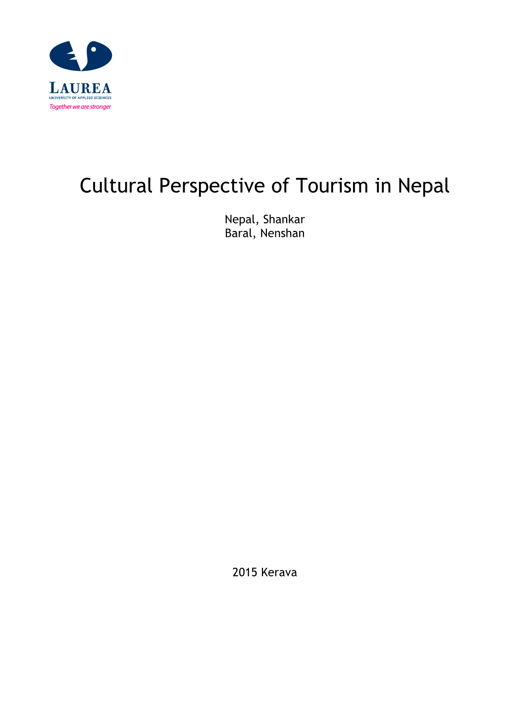 Cultural Perspective of Tourism in Nepal