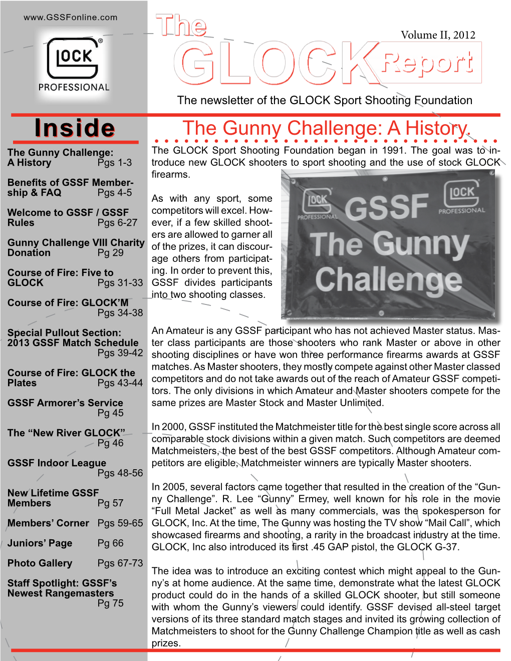 GLOCK Sport Shooting Foundation Inside the Gunny Challenge: a History