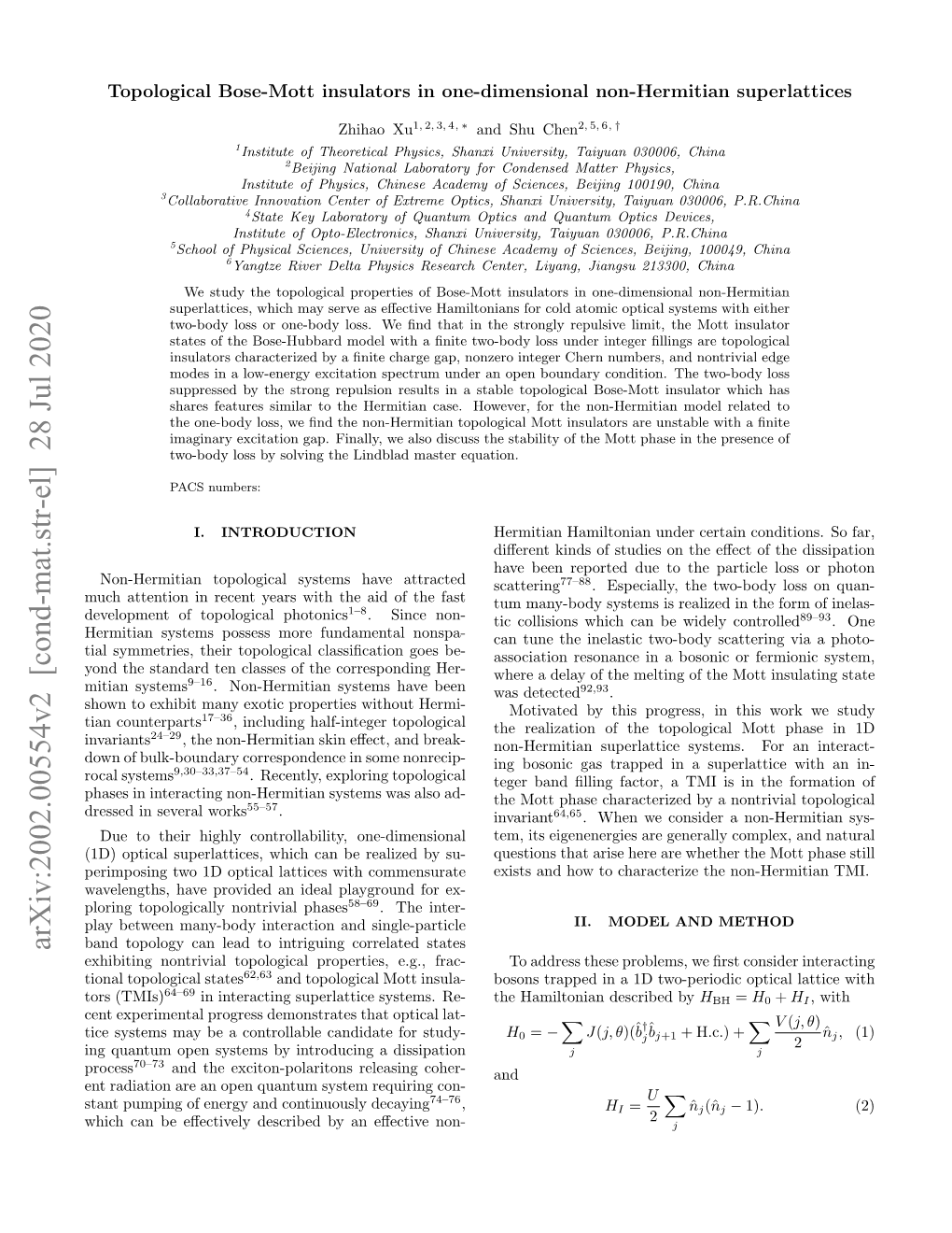 Arxiv:2002.00554V2 [Cond-Mat.Str-El] 28 Jul 2020