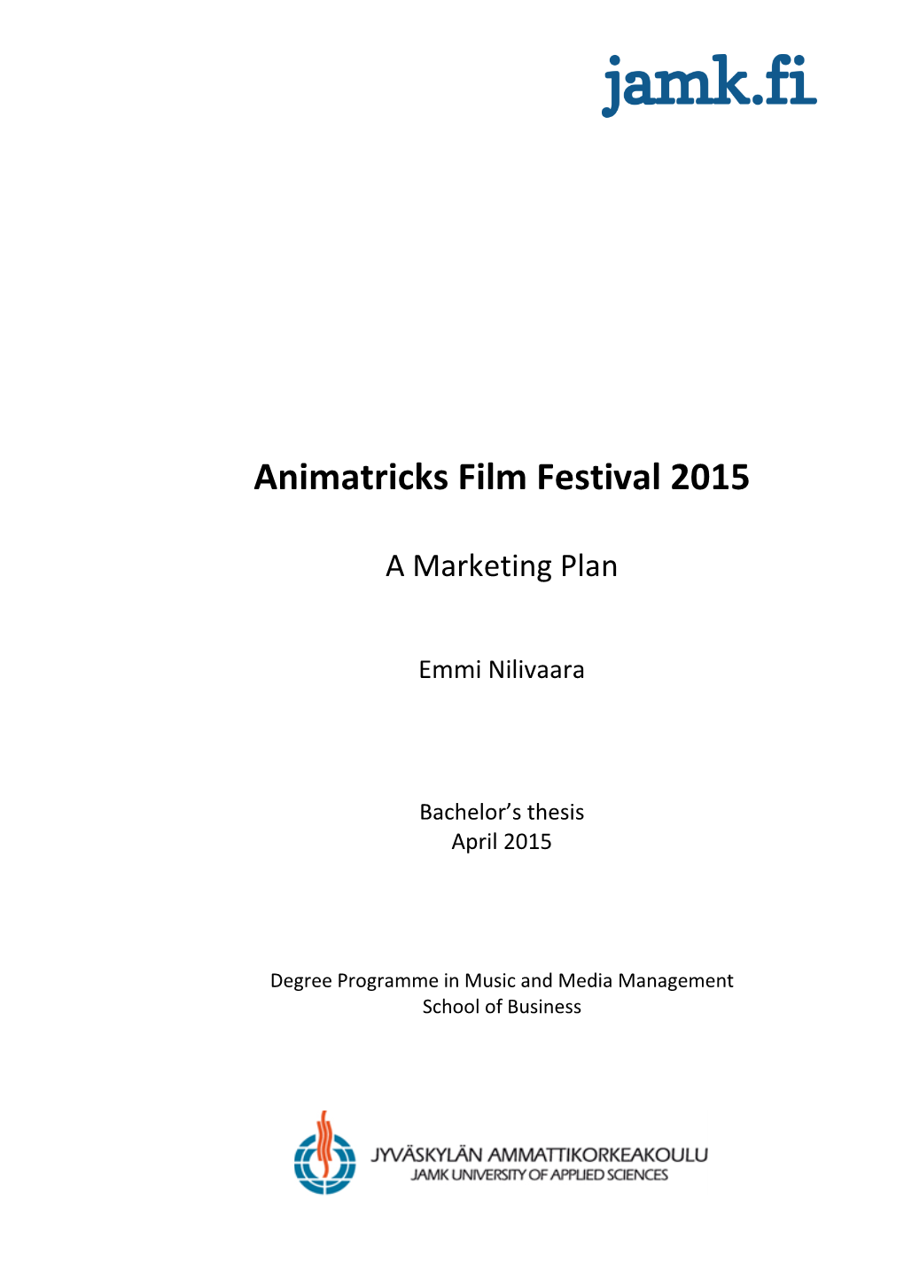 Animatricks Film Festival 2015