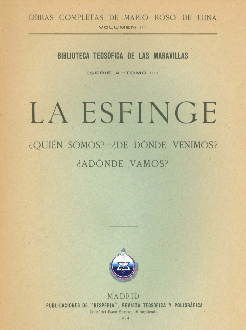 1 Mario Roso De Luna • La Esfinge