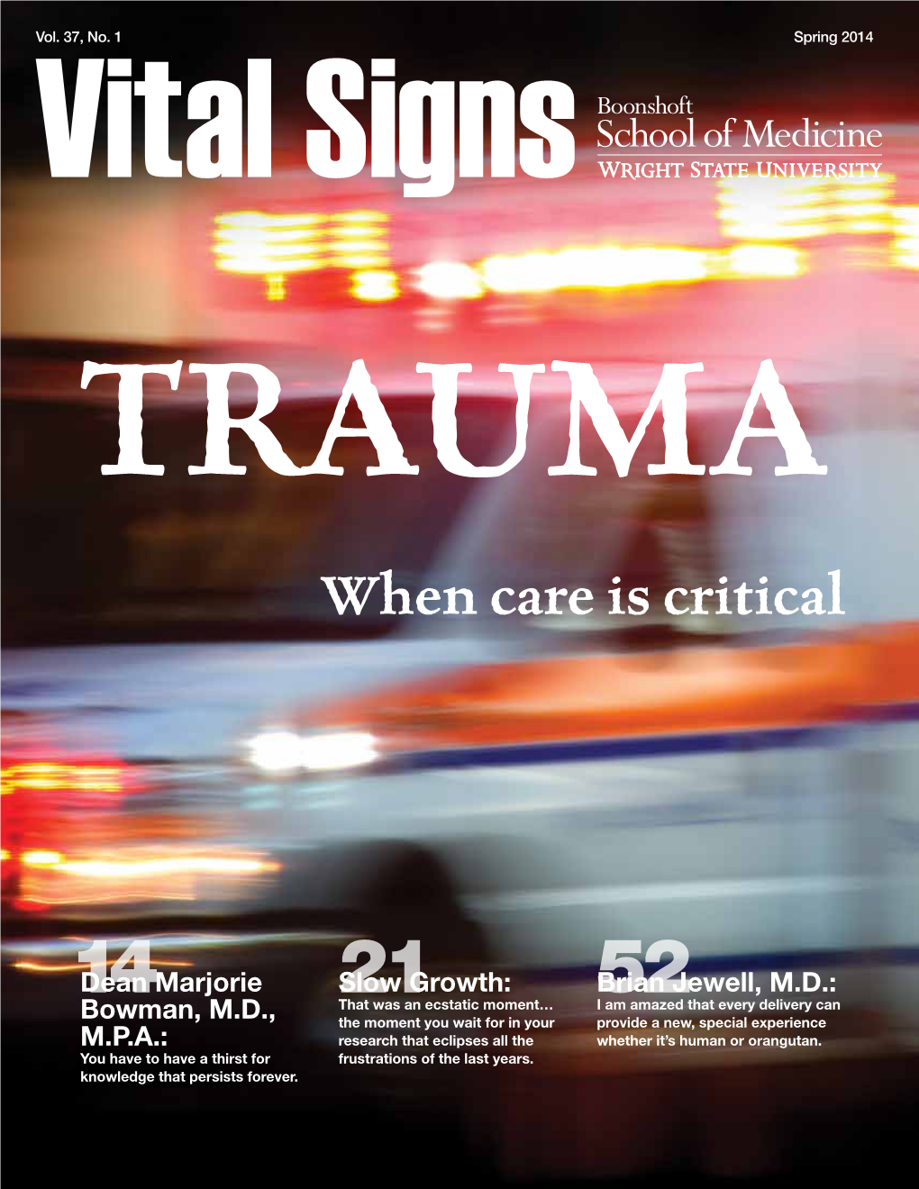 Vital Signs, Spring 2014 (PDF)