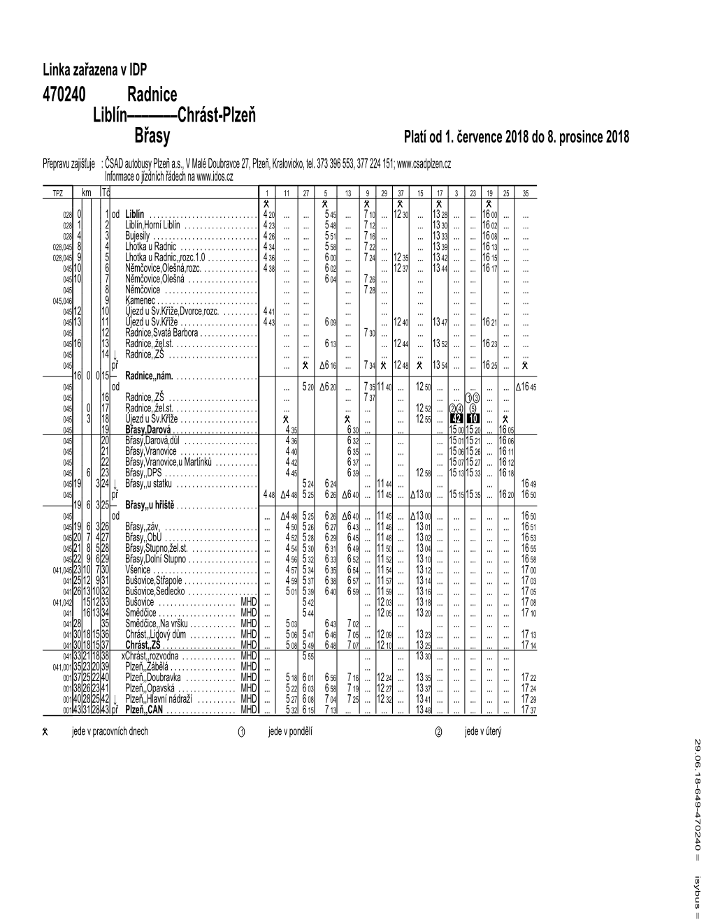 470240 Radnice Liblín–––––––Chrást-Plzenˇ Brasy