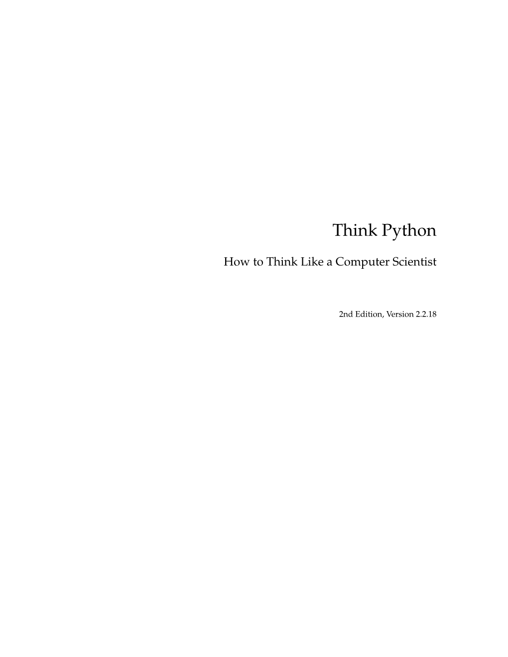 Think Python