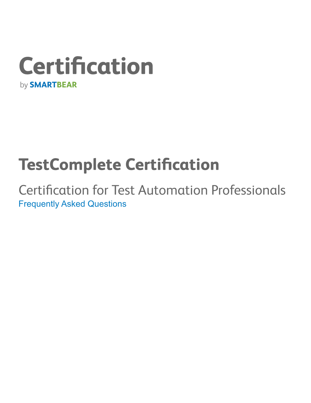 Testcomplete Certification