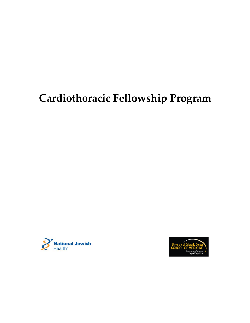 Cardiothoracic Fellowship Program
