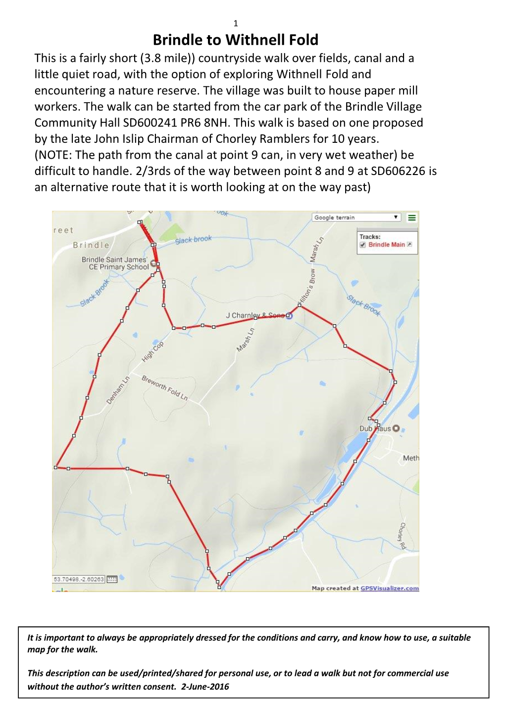 Brindle to Withnell Fold