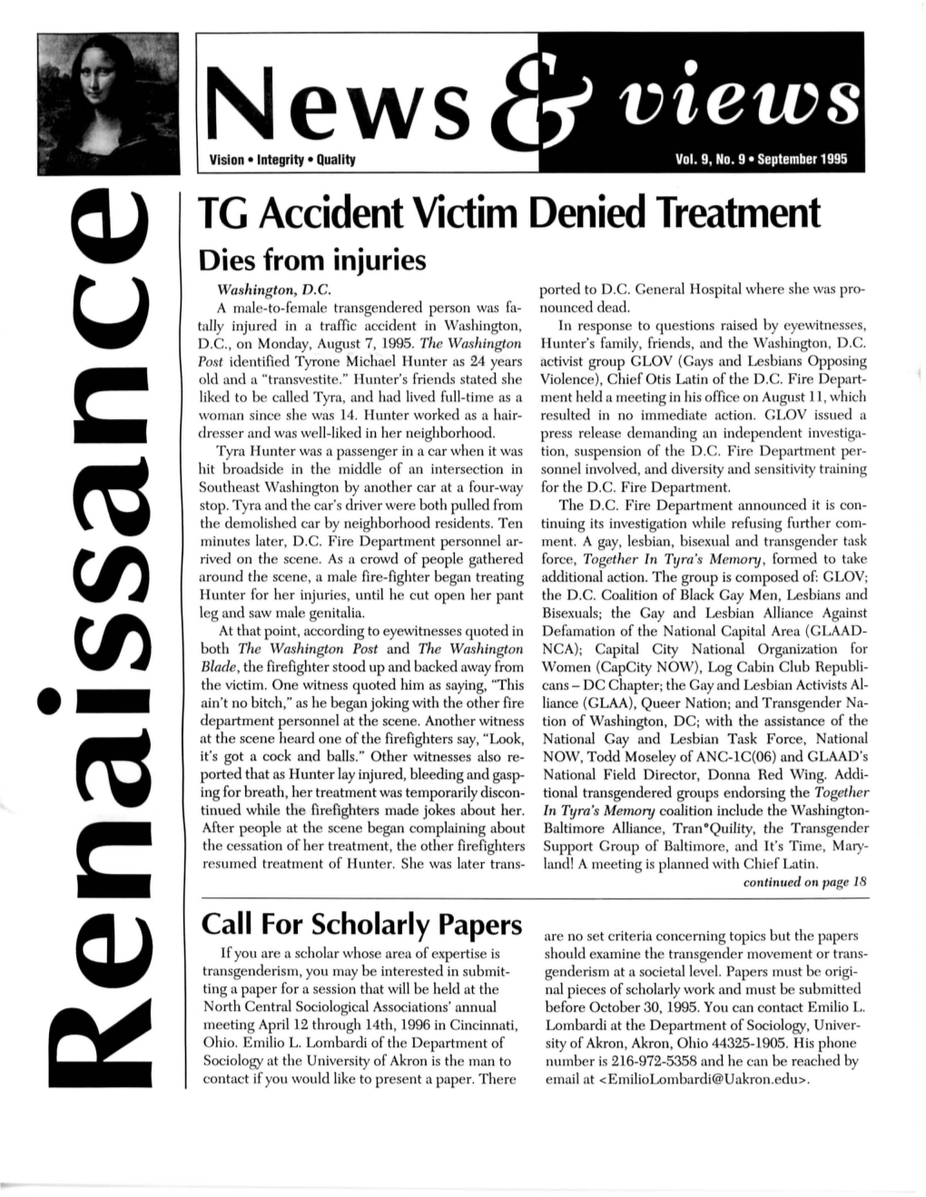 TG Accident Victim Denied Treatment Dies from Injuries Washington, D.C