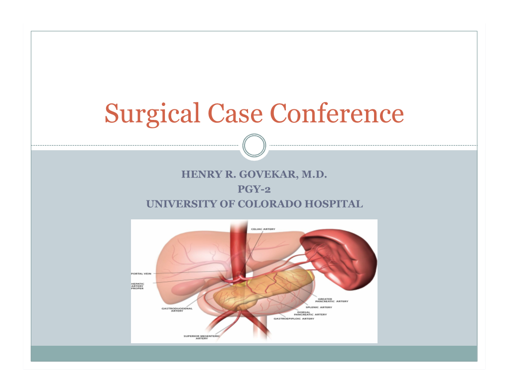 Surgical Case Conference