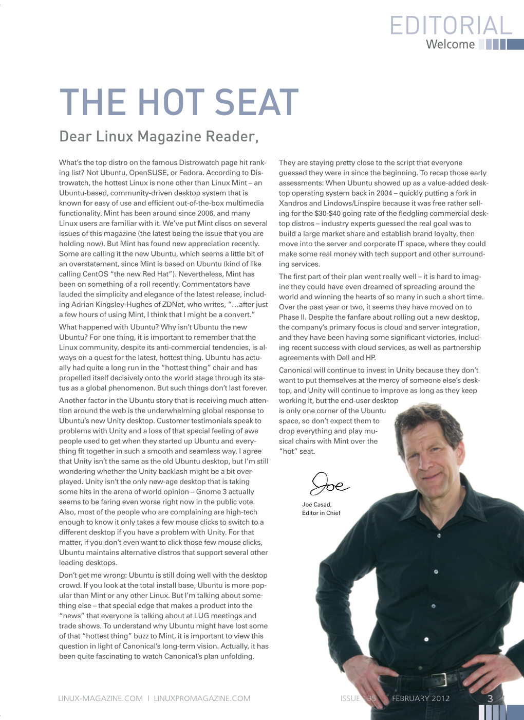 The Hot Seat Dear Linux Magazine Reader