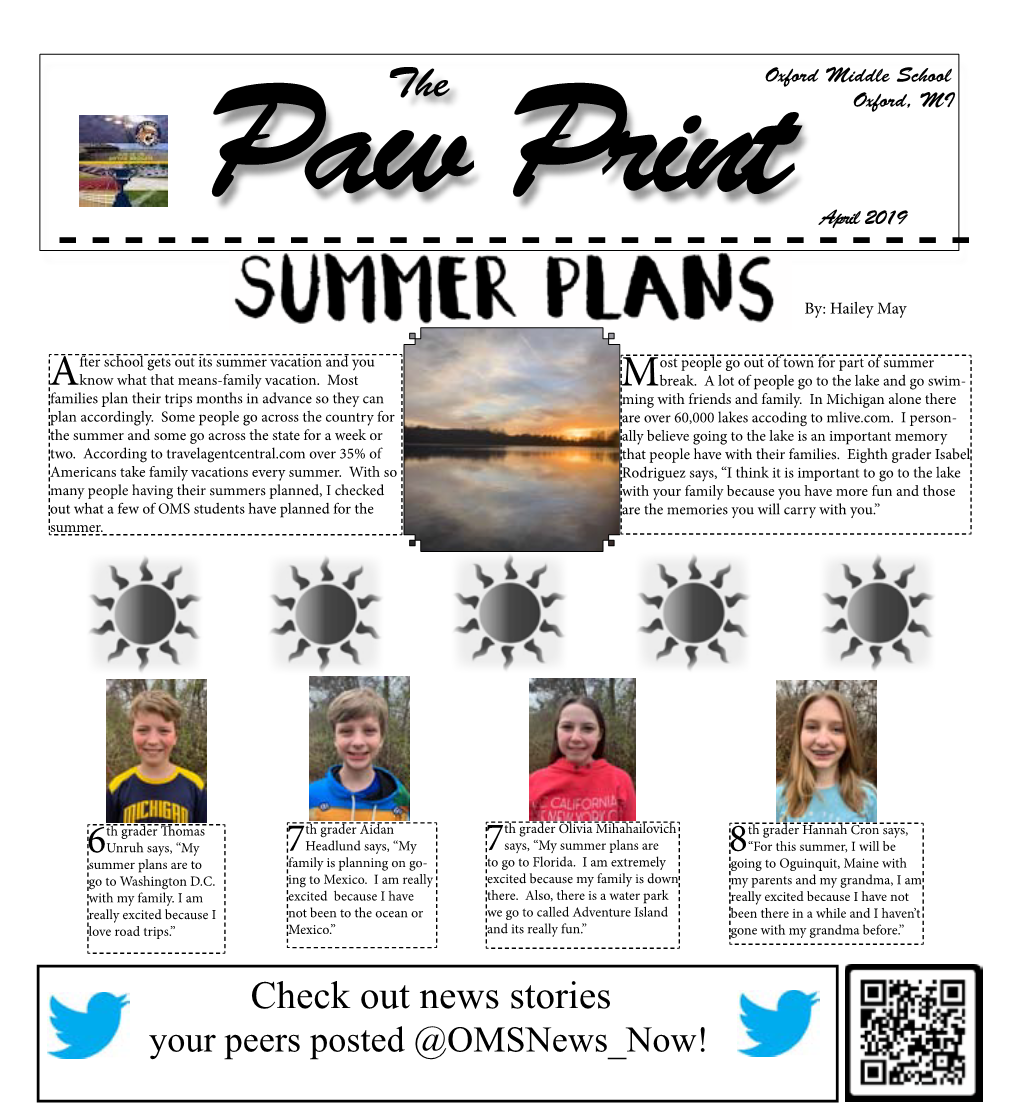 Check out News Stories Your Peers Posted @Omsnews Now! Page 2 Student Life May/June 2019