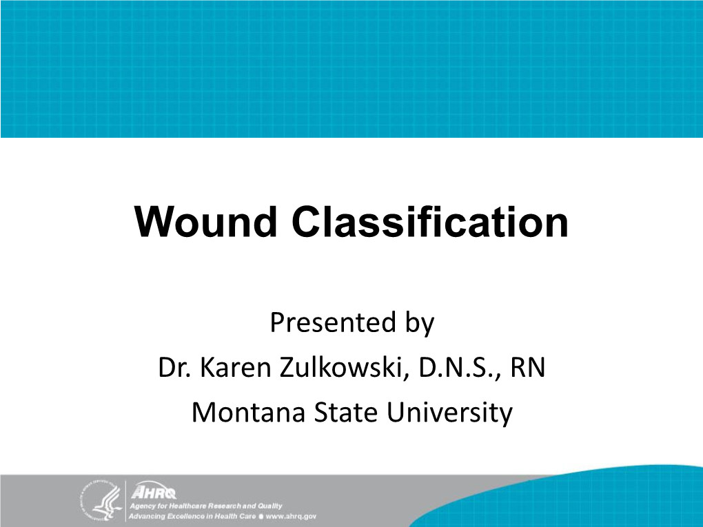 Wound Classification