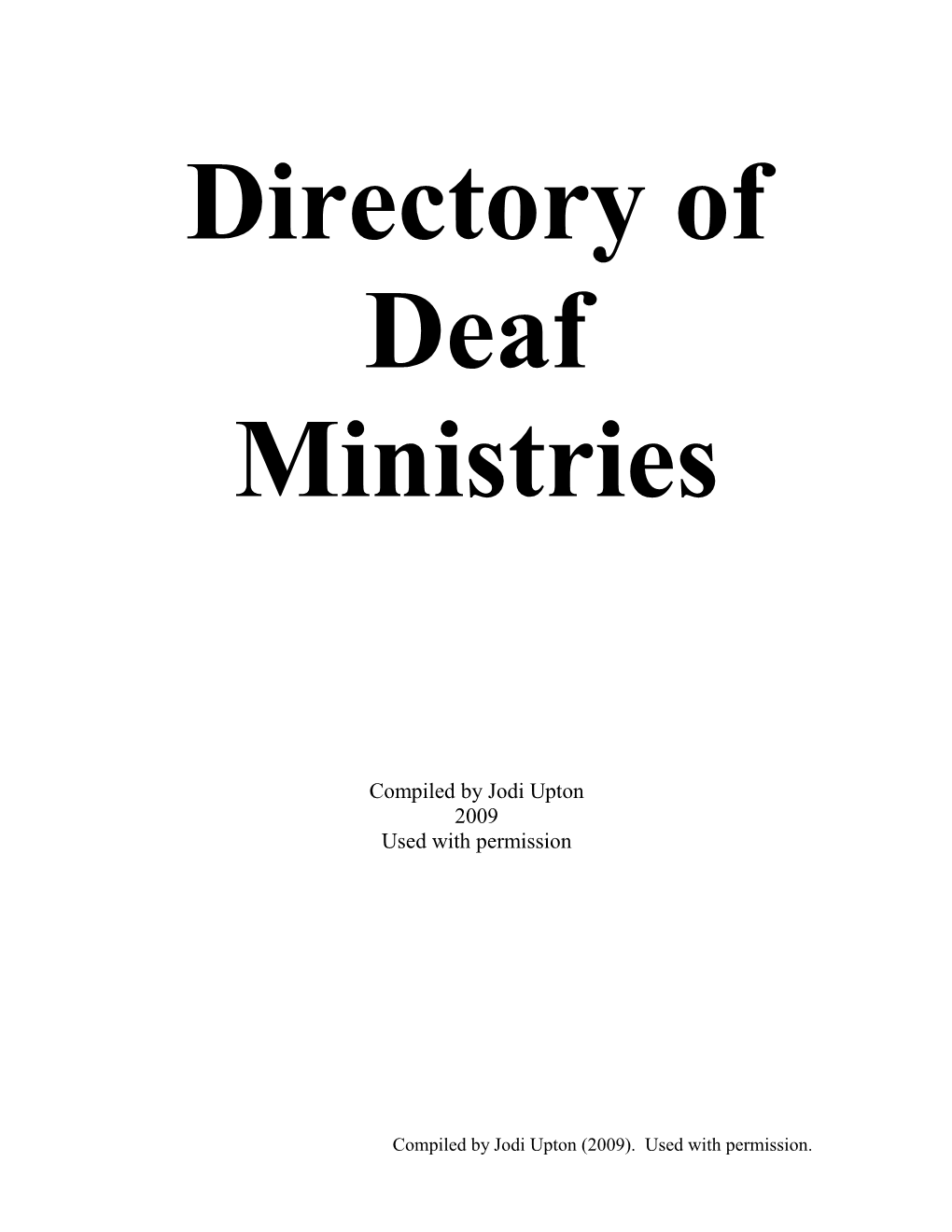 Deaf Ministries PDF File