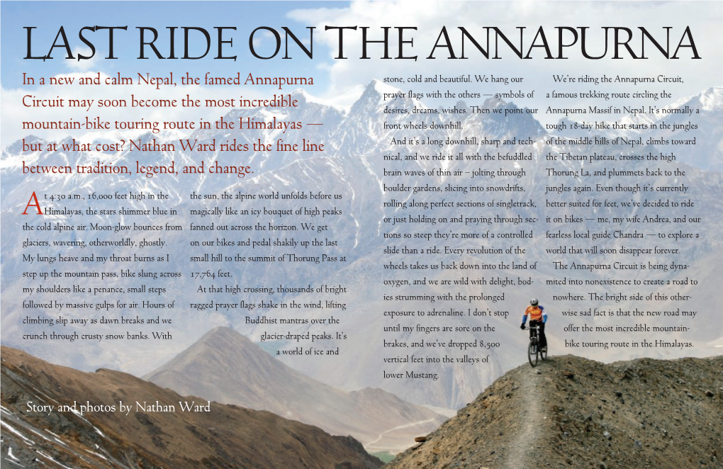 In a New and Calm Nepal, the Famed Annapurna Circuit May Soon